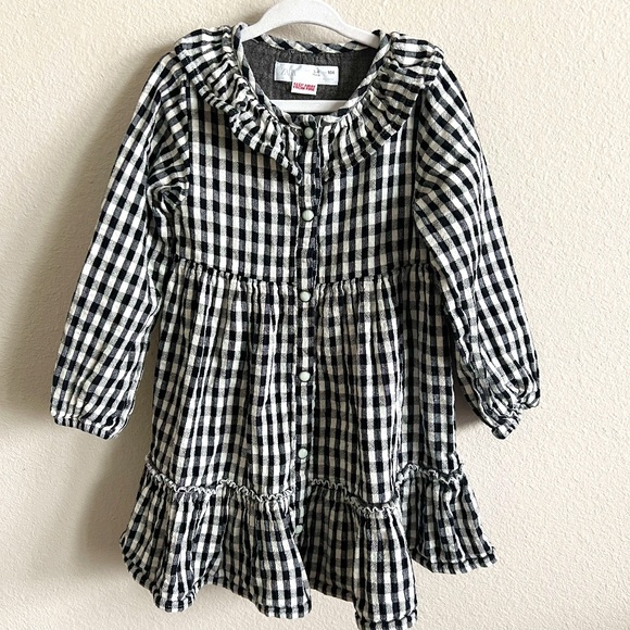 Zara Other - Zara Black and White Girl's Gingham Dress Size 3-4